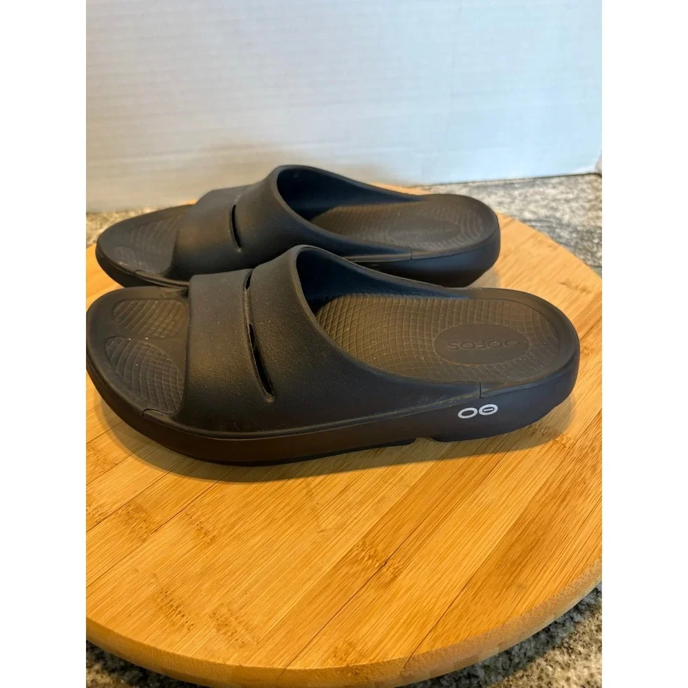 Oofos OOahh Sport Recovery Slides Black Mens 5 Womens 7 EU 38 Sandals
